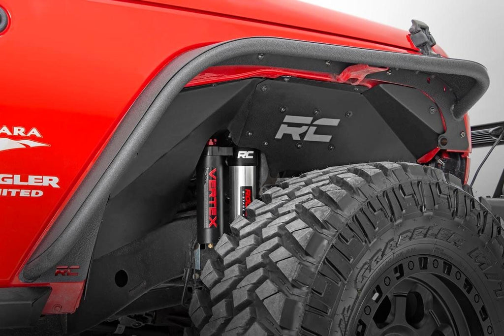 Rough Country Fender Liner Jeep Front Inner Fenders Vertex Shocks 07-18 Wrangler JK Rough Country - 1195V