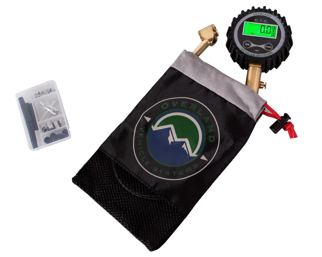 Digital Tire Gauge with Valve Kit & Storage Bag Up Down Air