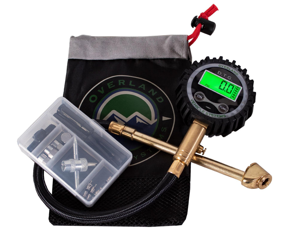 Digital Tire Gauge with Valve Kit & Storage Bag Up Down Air