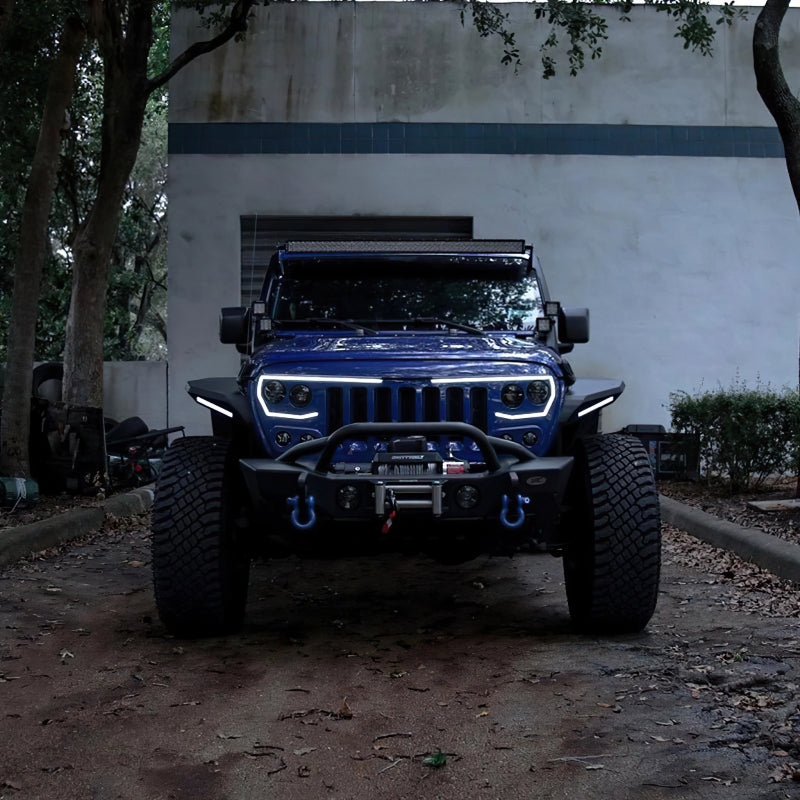 ORACLE Lighting Light Accessories and Wiring Oracle VECTOR Series Full LED Grille - Jeep Wrangler JL/JT - NA SEE WARRANTY