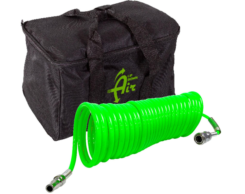 Air Compressor System 5.6 CFM With Storage Bag Hose & Attachments Single Motor Up Down Air