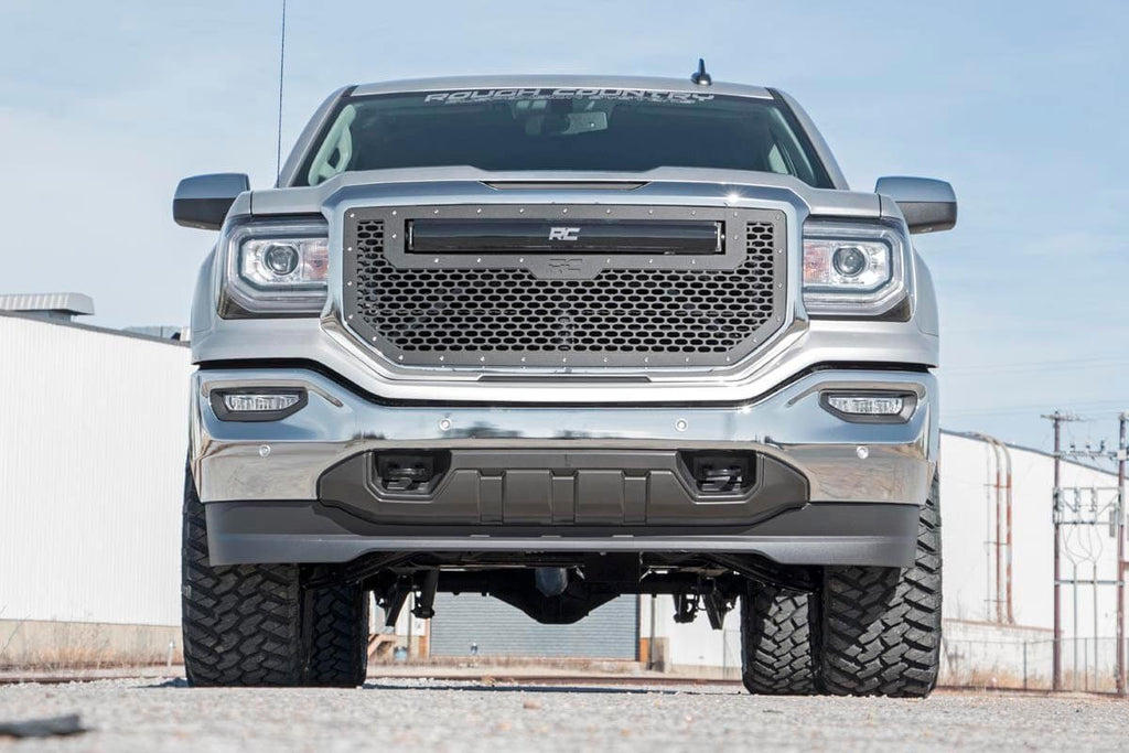 Rough Country Lift Kits 3.5 Inch Suspension Lift Knuckle Kit w/Struts 14-18 Silverado/Sierra 1500 4WD Aluminum & Stamped Steel Rough Country - 12132