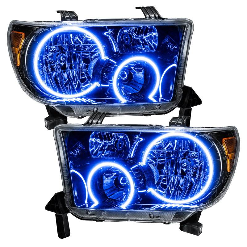 ORACLE Lighting Headlights Oracle 07-11 Toyota Tundra Pre-Assembled Headlights - Black Housing - ColorSHIFT w/ BC1 Controller