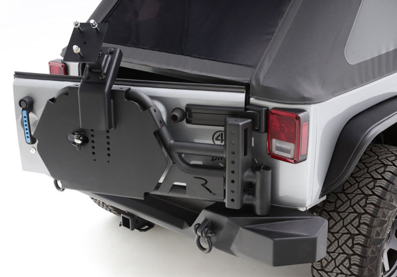 Rampage Bumpers - Steel Rampage 07-18 Jeep Wrangler JK (Incl. Unlimited) Trail Guard Tire Carrier - Black