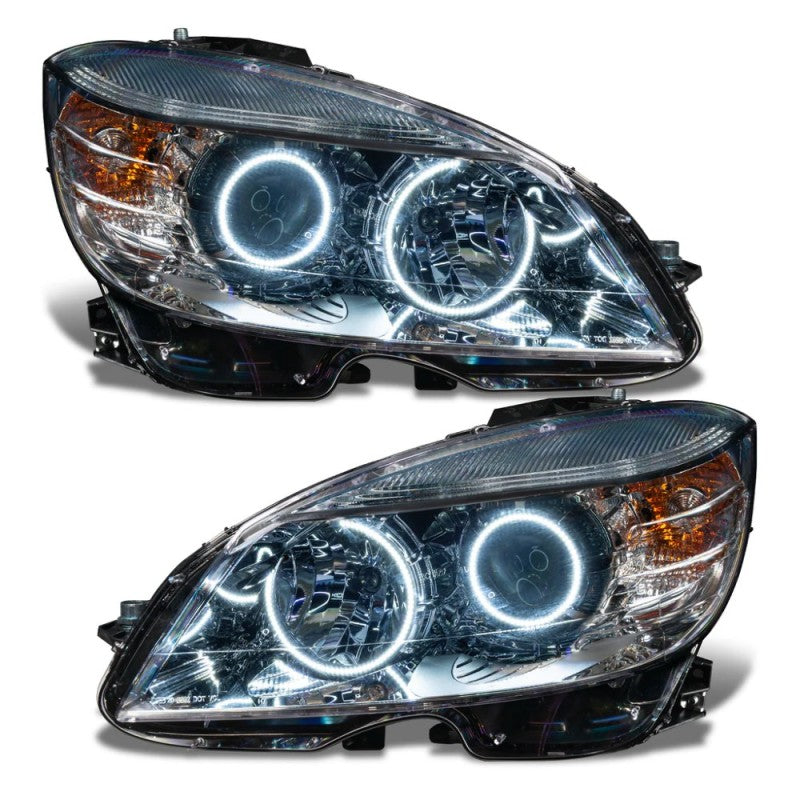 ORACLE Lighting Headlights Oracle 08-11 Mercedes Benz C-Class Pre-Assem. Headlights Chrome Housing- ColorSHIFT w/BC1 Controller