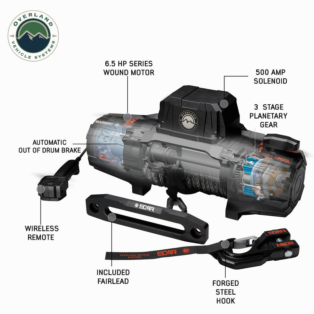 Overland Vehicle Systems Winch SCAR 12S Winch Overland Vehicle System - 19129901