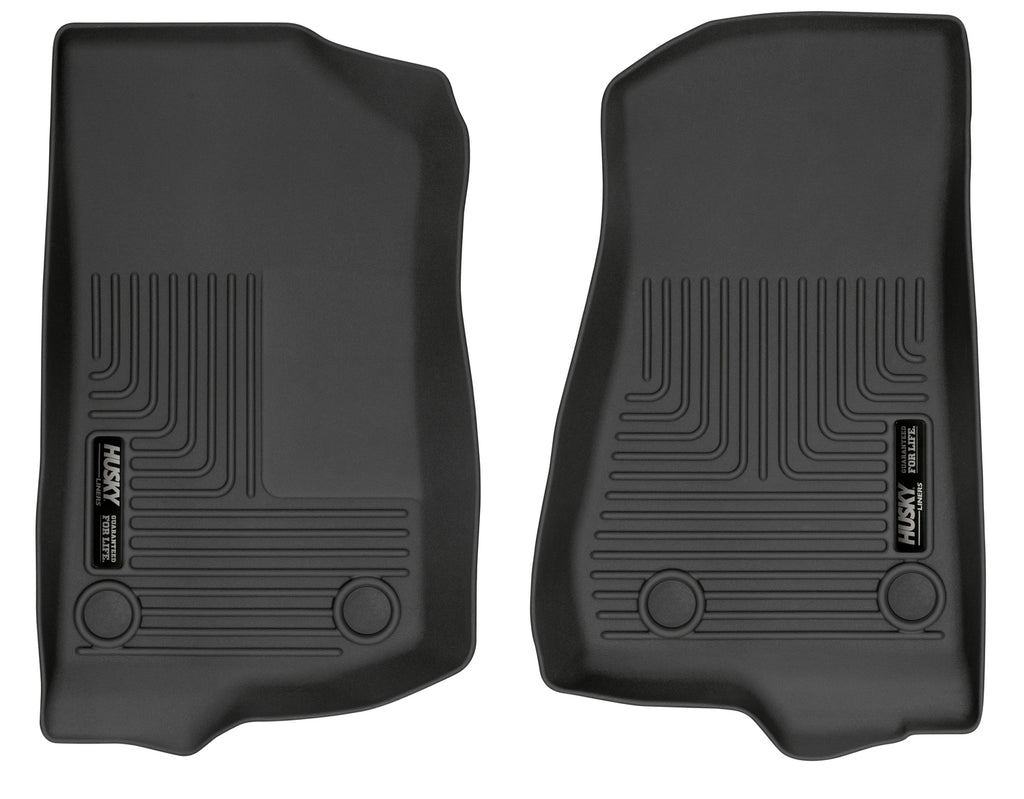 Weatherbeater Front Floor Liners For 2018-2024 Jeep Wrangler JL 2020-2025 Jeep Gladiator Husky Liners