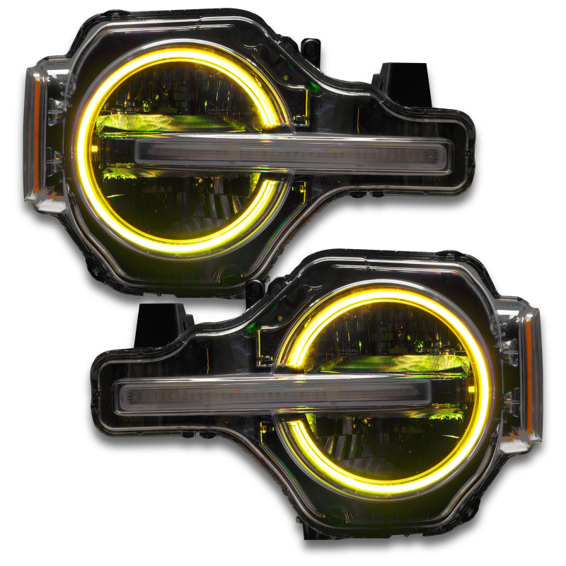 ORACLE Lighting Headlights Oracle 2021 Ford Bronco DRL Upgrade w/ Halo Kit - ColorSHIFT w/ RF Controller SEE WARRANTY