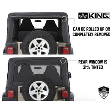 Load image into Gallery viewer, Jeep TJ Replacement Soft Top With Tinted Windows No Doors For 97-06 Wrangler TJ Black Diamond King 4WD