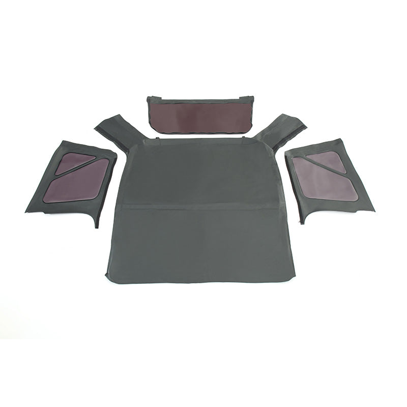 Jeep TJ Replacement Soft Top With Tinted Windows No Doors For 97-06 Wrangler TJ Black Diamond King 4WD