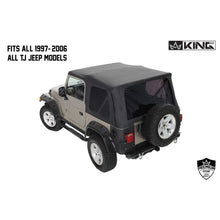 Load image into Gallery viewer, Jeep TJ Replacement Soft Top With Tinted Windows No Doors For 97-06 Wrangler TJ Black Diamond King 4WD