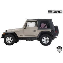 Load image into Gallery viewer, Jeep TJ Replacement Soft Top With Tinted Windows No Doors For 97-06 Wrangler TJ Black Diamond King 4WD