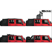 Load image into Gallery viewer, Jeep JK Replacement Soft Top Tinted Windows For 07-09 Wrangler JK 4 Door Black Diamond King 4WD