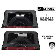 Load image into Gallery viewer, Jeep JK Replacement Soft Top Tinted Windows For 07-09 Wrangler JK 4 Door Black Diamond King 4WD