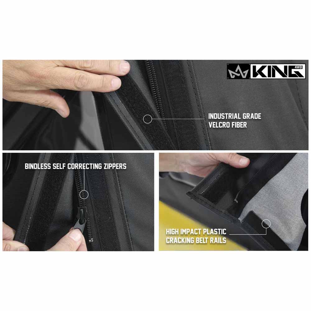 Jeep JK Replacement Soft Top Tinted Windows For 10-18 Wrangler JK 4 Door Black Diamond King 4WD