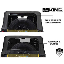 Load image into Gallery viewer, Jeep JK Replacement Soft Top Tinted Windows For 10-18 Wrangler JK 4 Door Black Diamond King 4WD