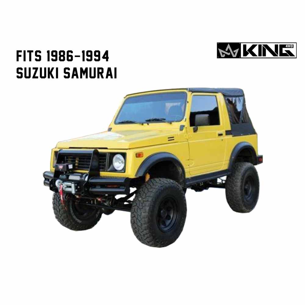 Samurai Replacement Soft Top Tinted Windows For 86-94 Suzuki Samurai Black Diamond King 4WD