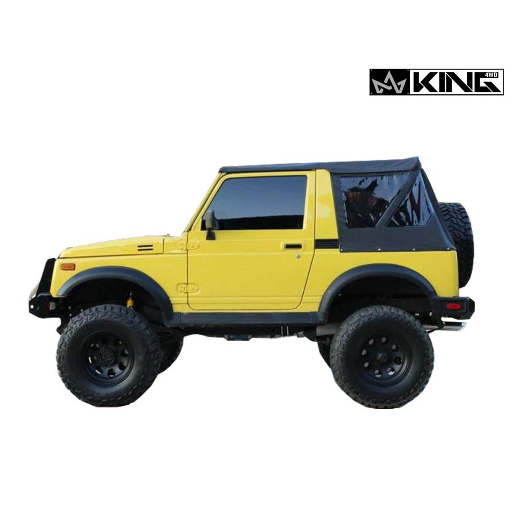 Samurai Replacement Soft Top Tinted Windows For 86-94 Suzuki Samurai Black Diamond King 4WD