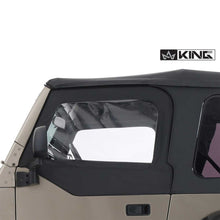 Load image into Gallery viewer, Jeep TJ Half Door Uppers Replacement Soft Upper Doors For 97-06 Wrangler TJ Black Pair King 4WD