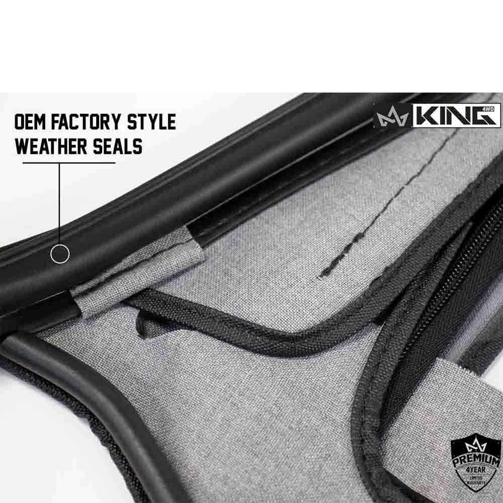 Jeep TJ Half Door Uppers Replacement Soft Upper Doors For 97-06 Wrangler TJ Black Pair King 4WD