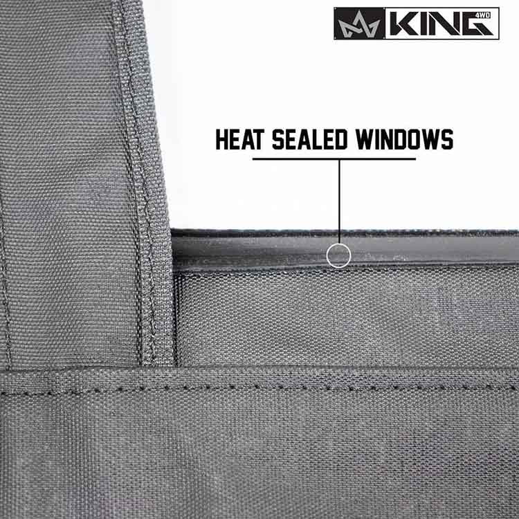 Jeep TJ Half Door Uppers Replacement Soft Upper Doors For 97-06 Wrangler TJ Black Pair King 4WD