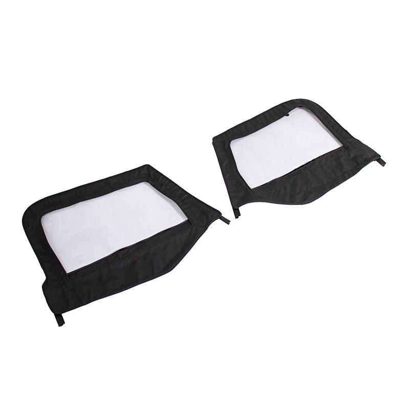 Jeep TJ Half Door Uppers Replacement Soft Upper Doors For 97-06 Wrangler TJ Black Pair King 4WD