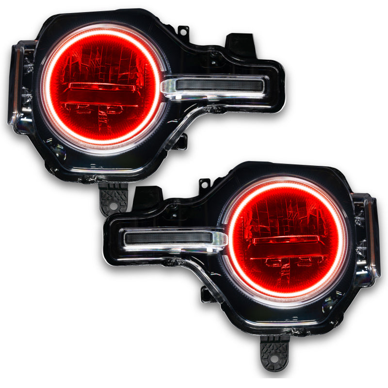 ORACLE Lighting Headlights Oracle 2021 Ford Bronco Base Headlight LED Halo Kit - ColorSHIFT - w/o Controller SEE WARRANTY