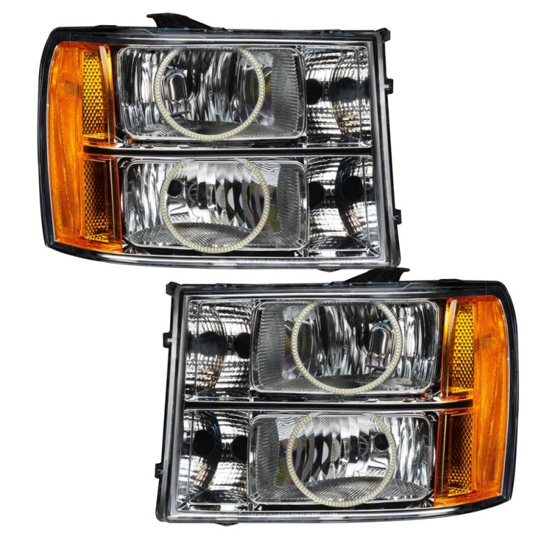 ORACLE Lighting Headlights Oracle 07-13 GMC Sierra SMD HL - Round Ring Design - ColorSHIFT w/ BC1 Controller