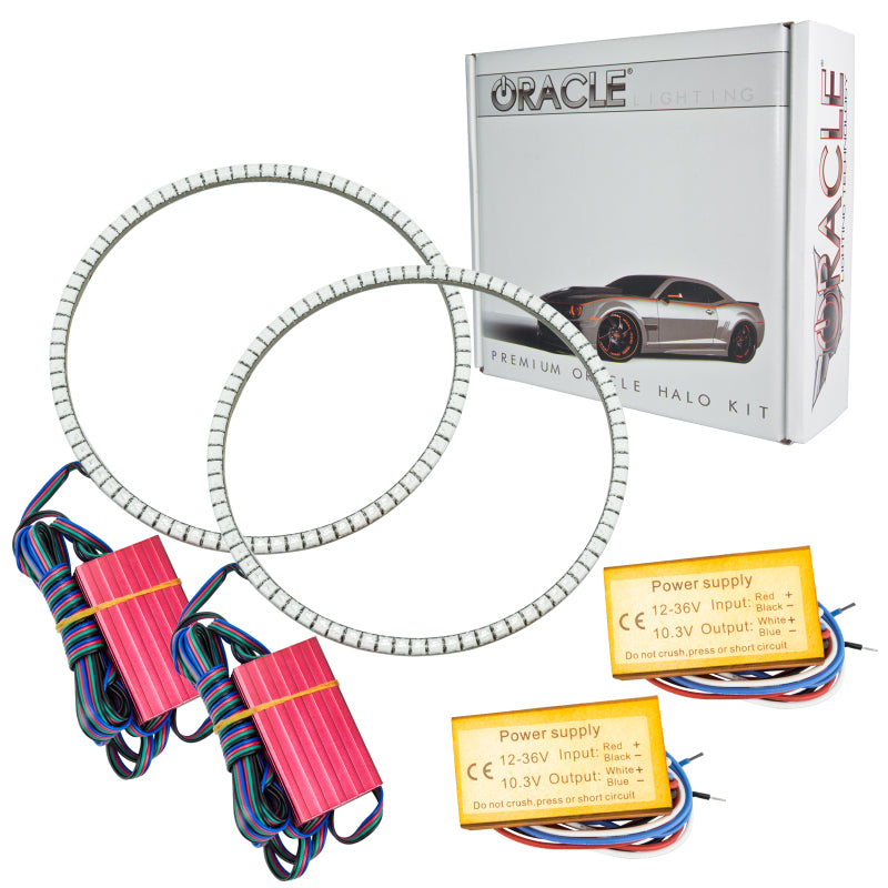 ORACLE Lighting Fog Lights Oracle Jeep Wrangler JK 07-17 LED Waterproof Halo Kit - ColorSHIFT w/o Controller SEE WARRANTY