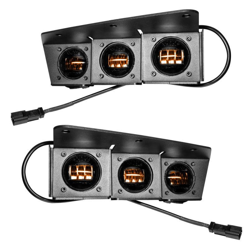 ORACLE Lighting Fog Lights Oracle High 21-22 Ford Bronco Triple LED Fog Light kit for Steel Bumper SEE WARRANTY