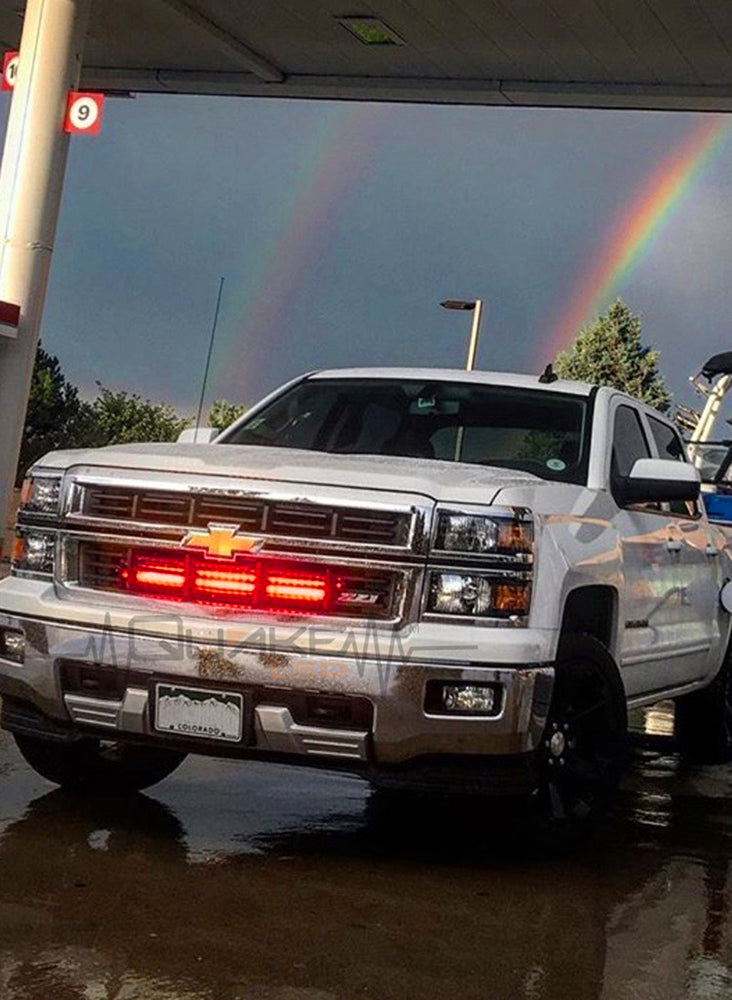 Quake LED Light Bar 32 Inch LED Light Bar Dual Row 180 Watt Combo White/Red Magma Series - QUDR023