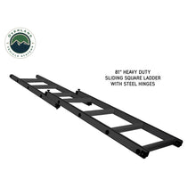 Load image into Gallery viewer, LD TMBK 3 Roof Top Tent With Annex - Tan Base With Green Rain Fly, Black Aluminum Base, Black Ladder Overland Vehicle Systems