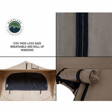 Load image into Gallery viewer, LD TMBK 3 Roof Top Tent With Annex - Tan Base With Green Rain Fly, Black Aluminum Base, Black Ladder Overland Vehicle Systems