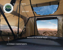 Load image into Gallery viewer, LD TMBK 3 Roof Top Tent With Annex - Tan Base With Green Rain Fly, Black Aluminum Base, Black Ladder Overland Vehicle Systems