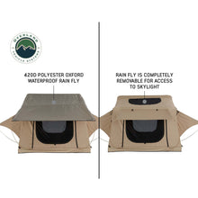 Load image into Gallery viewer, LD TMBK 3 Roof Top Tent With Annex - Tan Base With Green Rain Fly, Black Aluminum Base, Black Ladder Overland Vehicle Systems