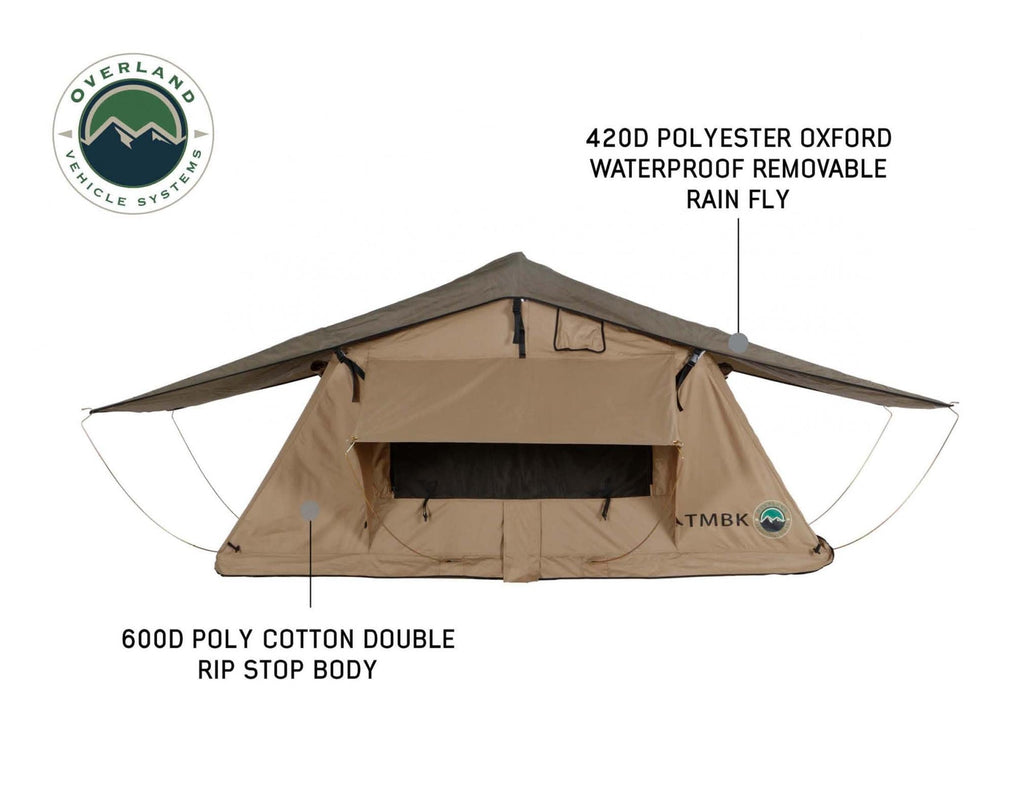 Overland Vehicle Systems Roof Top Tent TMBK Roof Top Tent 18119933 OVS 3 Person w/ Green Rain Fly Overland Vehicle Systems - 18119933