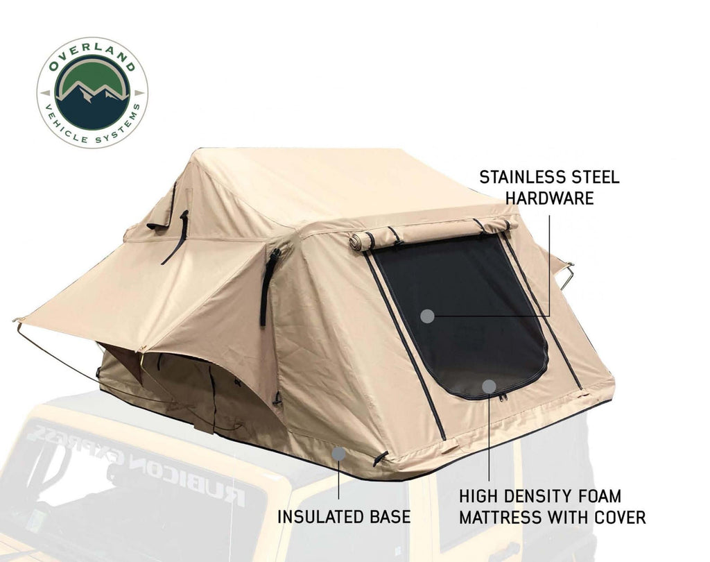 Overland Vehicle Systems Roof Top Tent TMBK Roof Top Tent 18119933 OVS 3 Person w/ Green Rain Fly Overland Vehicle Systems - 18119933