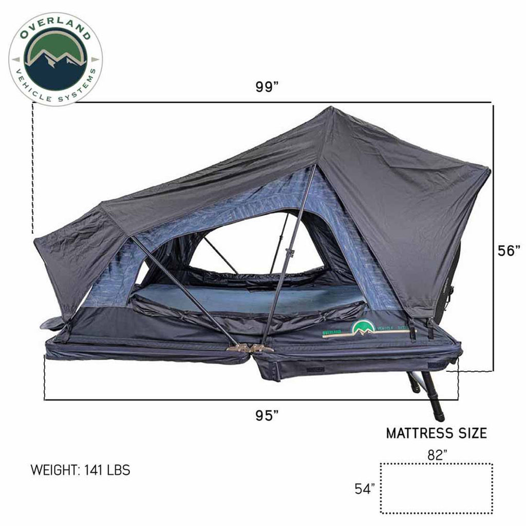 XD Sherpa S3S - Soft Sided Roof Top Tent, 3 Person, Grey Body and Black Rainfly Overland Vehicle Systems