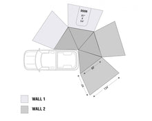 Load image into Gallery viewer, Overland Vehicle Systems Freestanding Passenger Nomadic 270 LT Awning Wall 1 Overland Vehicle Systems