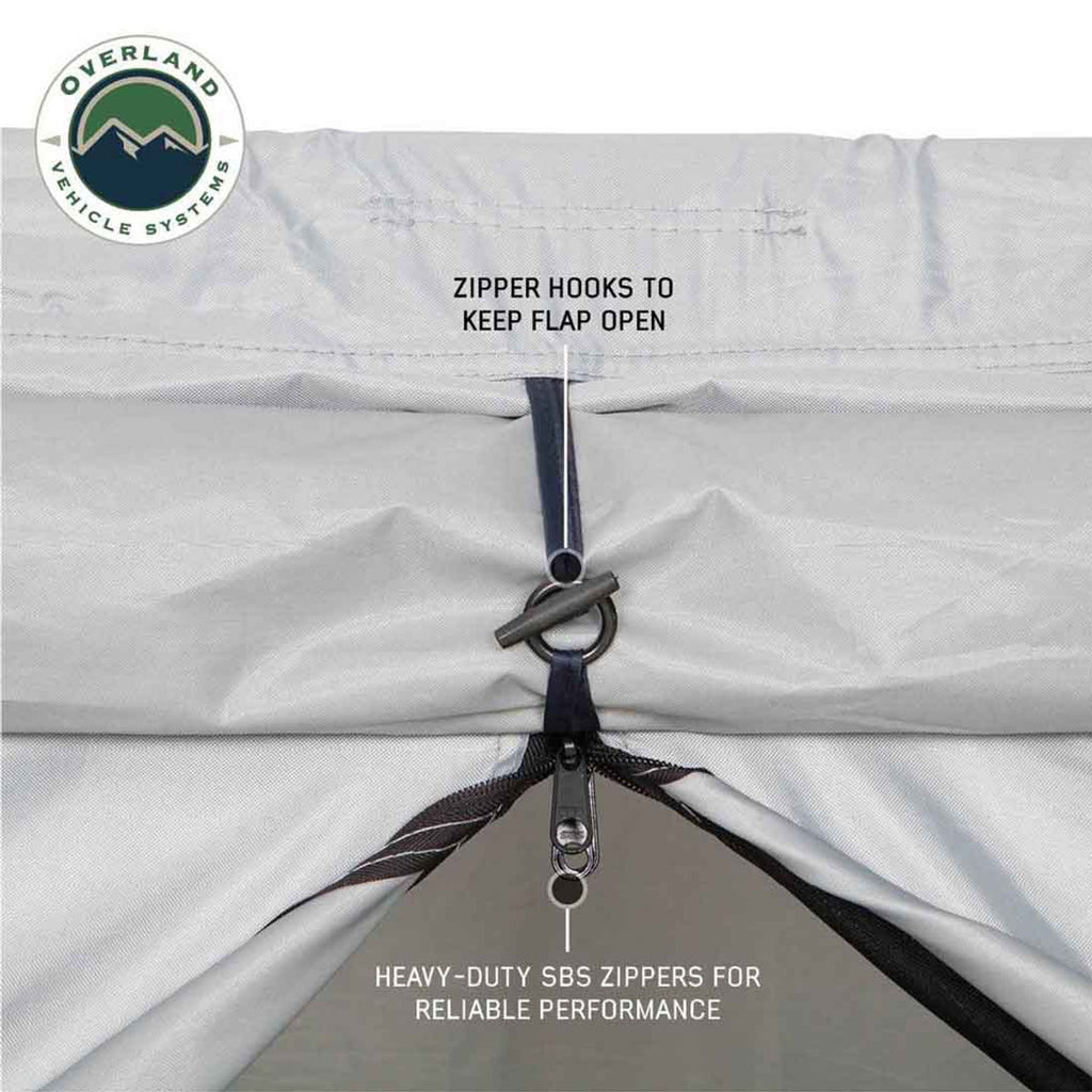 LD P.S.T. - Portable Safari Ground Tent Large, Grey Body and Grey Trim Overland Vehicle Systems