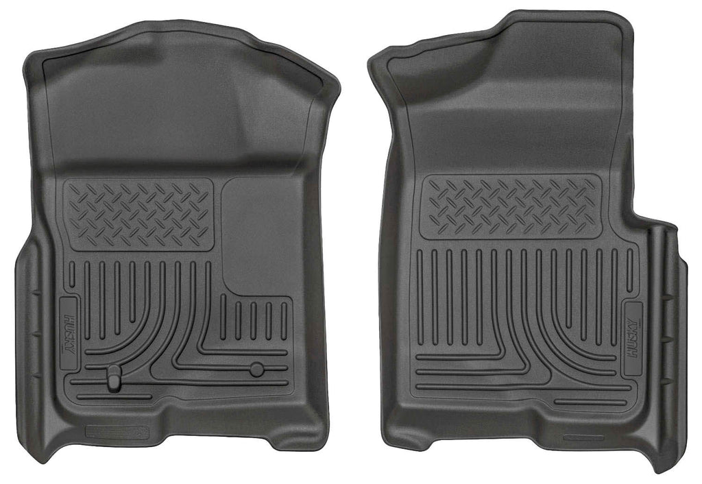 Weatherbeater Front Floor Liners For 2009-2014 F-150 Black Husky Liners