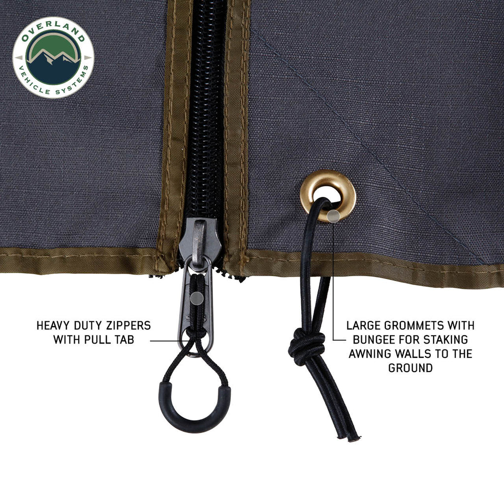 Nomadic 270 LTE Awning Passenger Side Walls 3 and 4 Overland Vehicle Systems