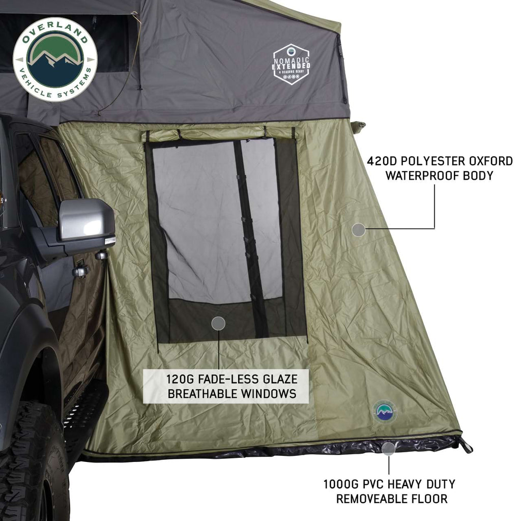 Overland Vehicle Systems Tent Annex Room Nomadic 4 Roof Top Tent Annex - 4 Person Roof Top Tent Annex Overland Vehicle Systems - 18549936