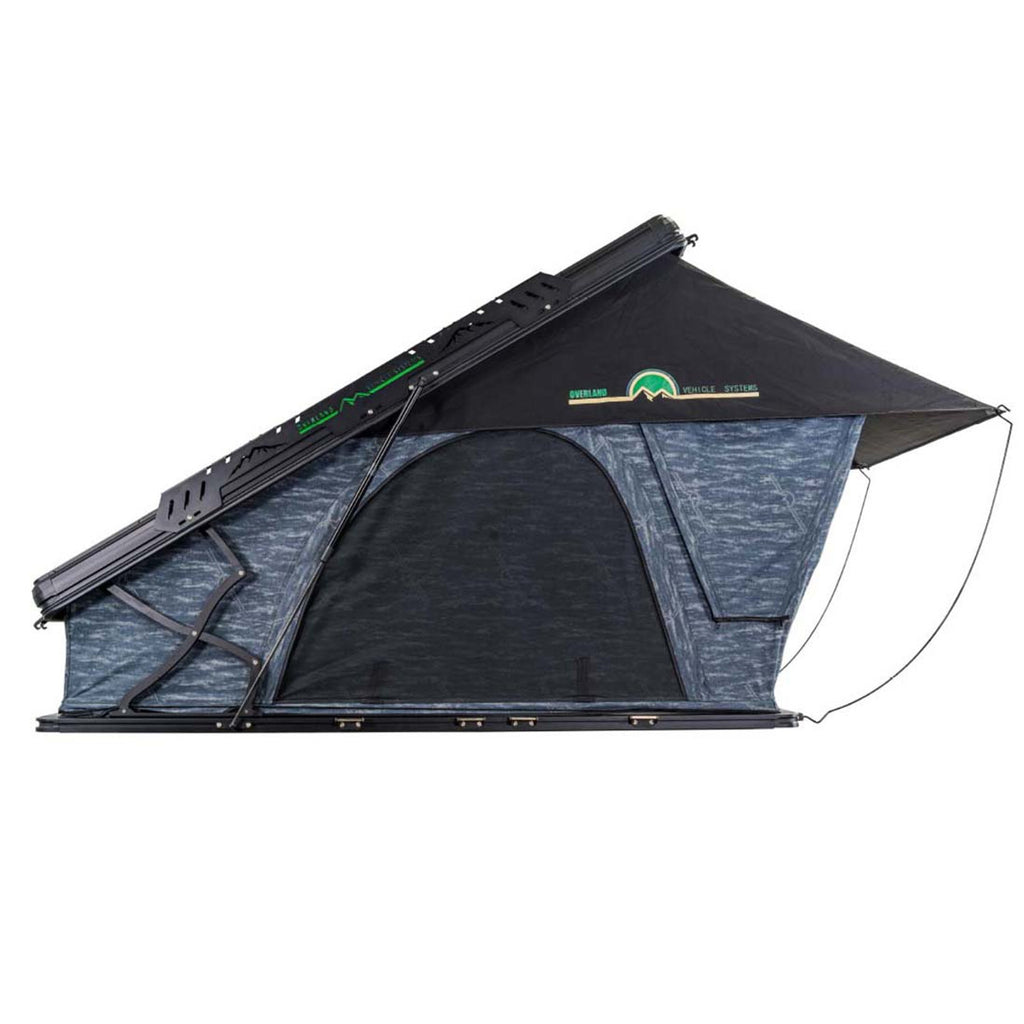 Overland Vehicle Systems Roof Top Tent XD Lohtse - Clamshell Aluminum Roof Top Tent, 2 Person, Grey Body and Black Rainfly Overland Vehicle Systems - 18589902