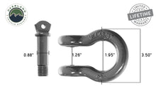 Load image into Gallery viewer, Recovery Shackle 3/4 Inch 4.75 Ton - Gray Universal Overland Vehicle Systems