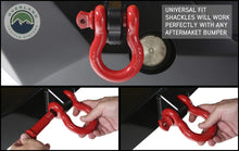 Load image into Gallery viewer, 19019904 Recovery Shackle 3/4 Inch 4.75 Ton Red Overland Vehicle Systems