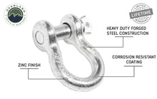 Load image into Gallery viewer, Recovery Shackle 3/4 4.75 Ton Zinc - D Ring Recovery Shackle Overland Vehicle Systems