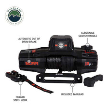 Load image into Gallery viewer, SCAR 10P - 10,000 lb. Winch With Synthetic Rope and Wireless Remote Overland Vehicle Systems