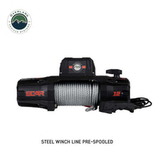 Load image into Gallery viewer, Overland Vehicle Systems Winches SCAR 12 - 12,000 lb. Winch With Steel Cable and Wireless Remote Overland Vehicle Systems - 19119901