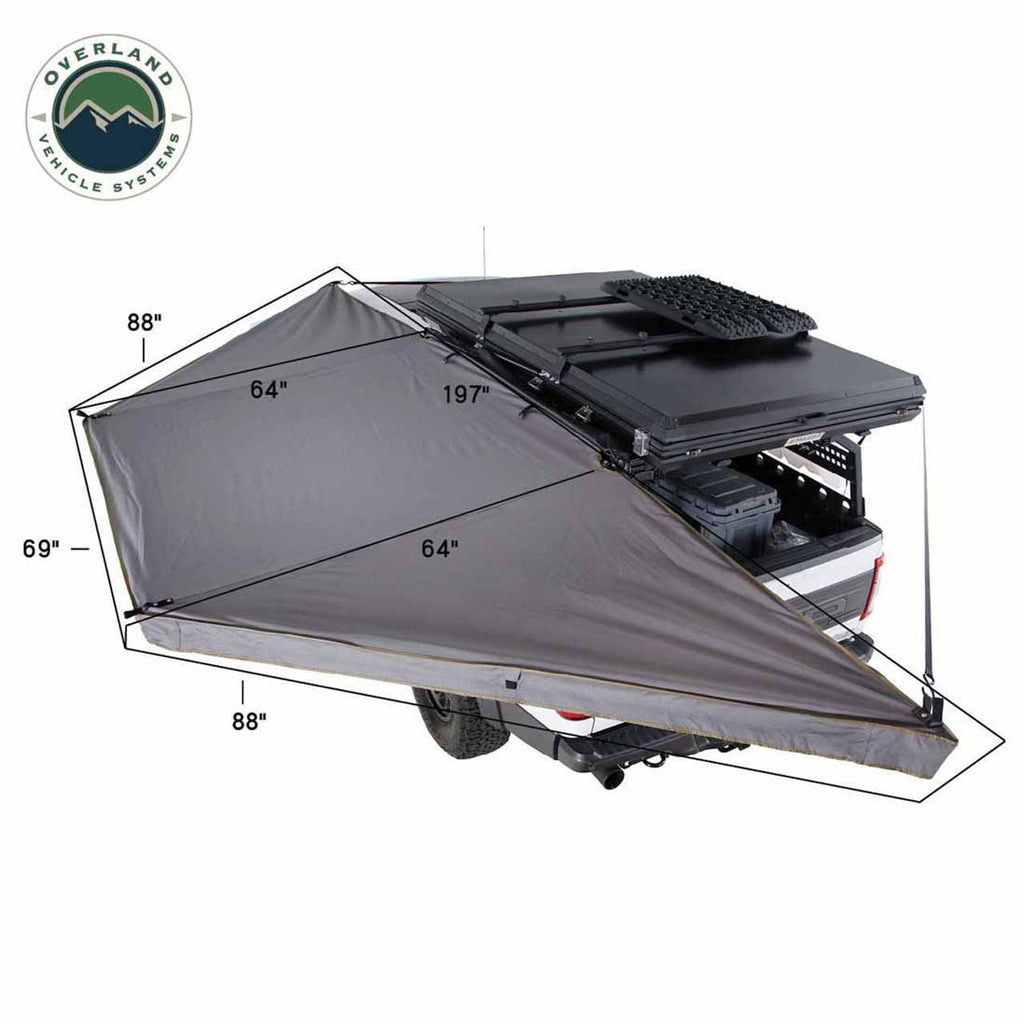 Overland Vehicle Systems Tent Annex Room HD Nomadic 180 LTE - Awning, Grey Body, Green Trim and Black Travel Cover Overland Vehicle Systems - 19609917